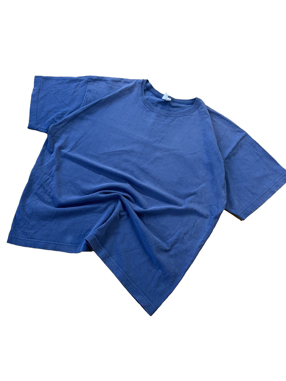 VTG Cherokee Y2K Blank Blue T-Shirt Boxy Fit Minimalist Tee Size Large 24x26